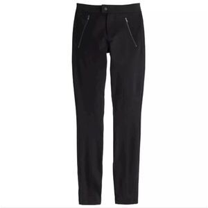 J. Crew Pixie Pants Black Skinny Ponte Knit Leggings Zip Pocket B3985 Size‎ 4